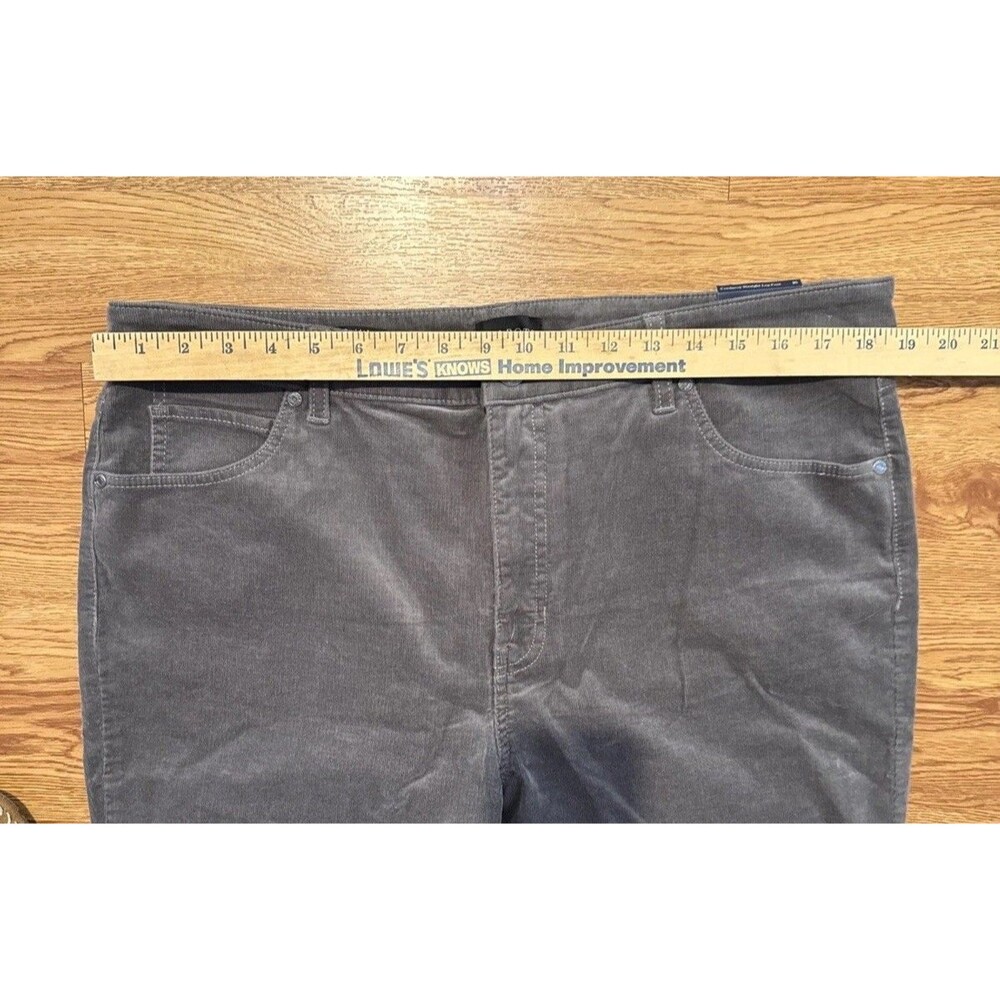 Talbots Straight Leg Five Pocket Corduroy Pants Size 16 Straight Gray NWT - Picture 9 of 10